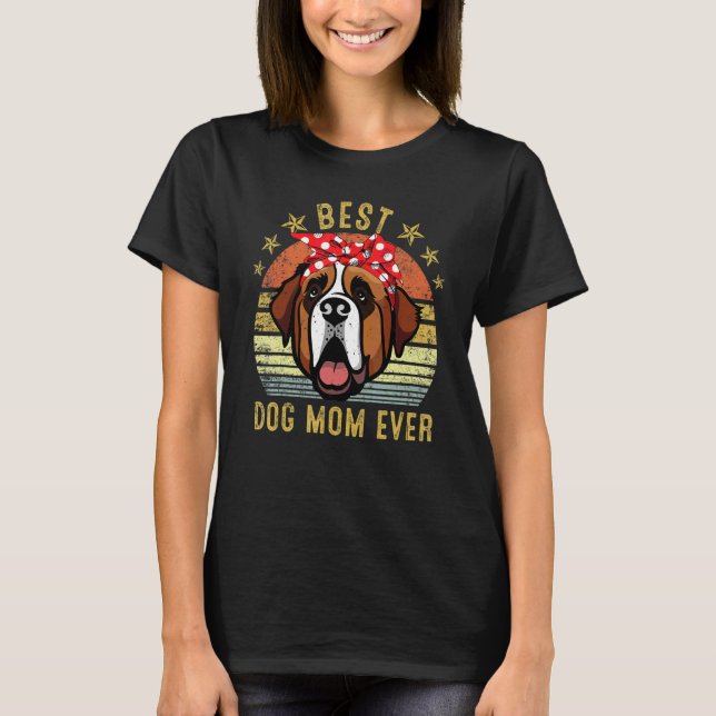 T-shirt Meilleure maman de chien Ever Saint Bernard Fête d (Devant)