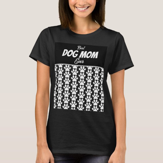 T-SHIRT MEILLEURE MAMAN DE CHIEN JAMAIS   (Devant)