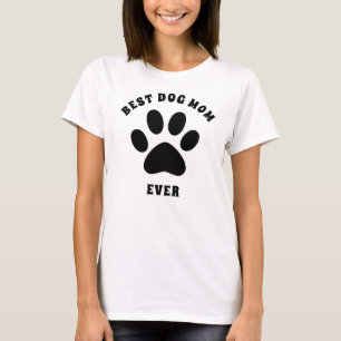 T-shirt Meilleure maman de chien jamais texte personnalisé