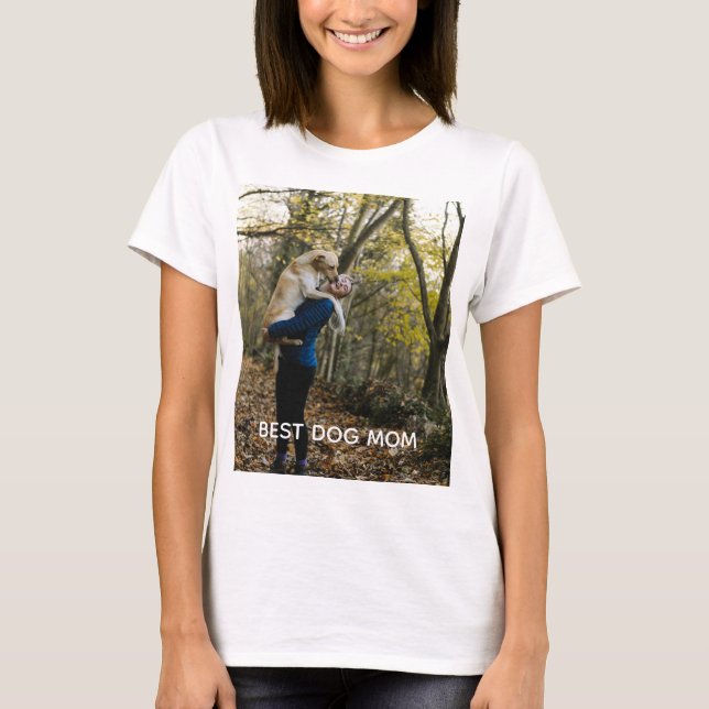 T-shirt Meilleure Maman de Chien Photo de Chien Personnali (Devant)
