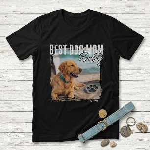 T-shirt Meilleure maman de chien Photo personnalisée Cadre