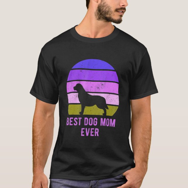 T-shirt Meilleure maman de chien Retriever doré Ever_2 (Devant)