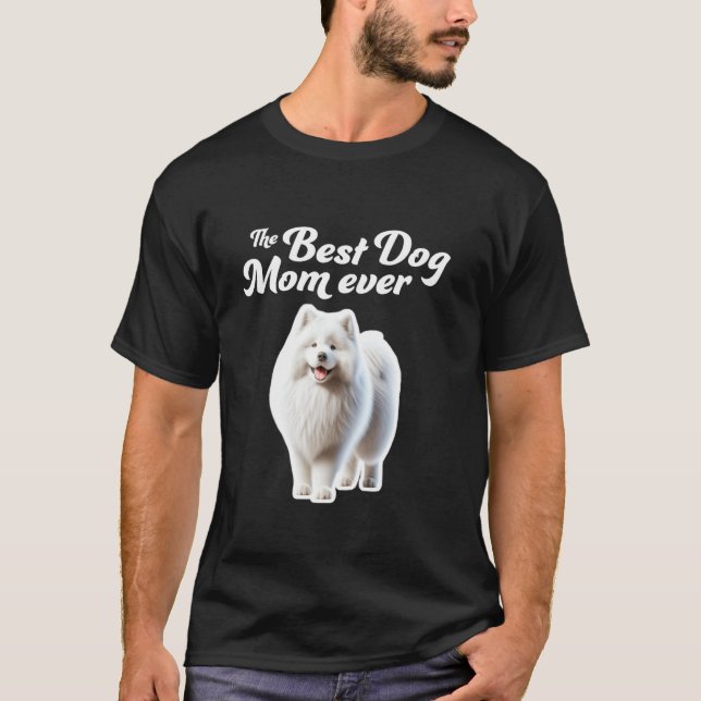 T-shirt Meilleure maman de chien - Samoyède (Devant)