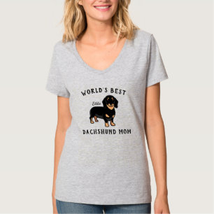 T-shirt Meilleure Maman de Dachshund au Monde Nom de Chien