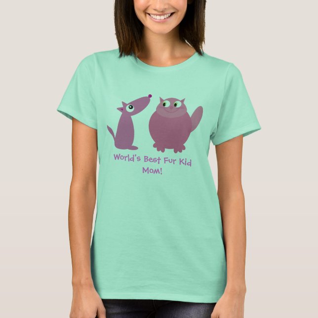 T-shirt Meilleure maman de fourrure du monde ! (Devant)