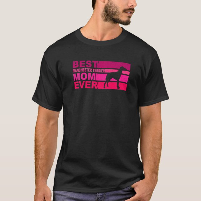 T-shirt Meilleure maman de Manchester Terrier jamais (Devant)