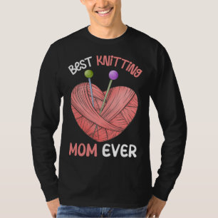 T-shirt Meilleure Maman de Tricot Tricotant Laine Fête des