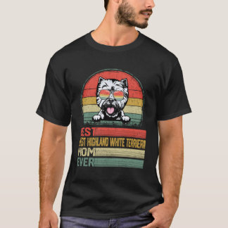 T-shirt Meilleure maman de West Highland White Terrier qui