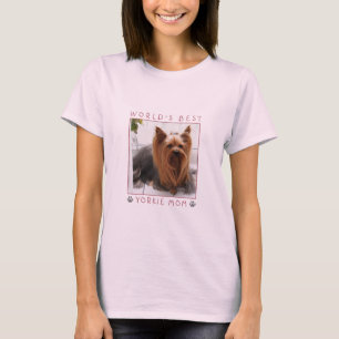 T-shirt Meilleure maman de Yorkie au monde Photo empreinte