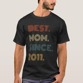 T-shirt Meilleure Maman Depuis 2011 Cadeau De Tenue Pour S