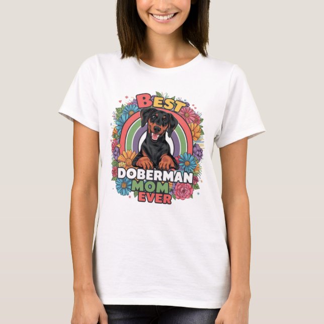T-shirt Meilleure maman Doberman de tous les temps (Devant)