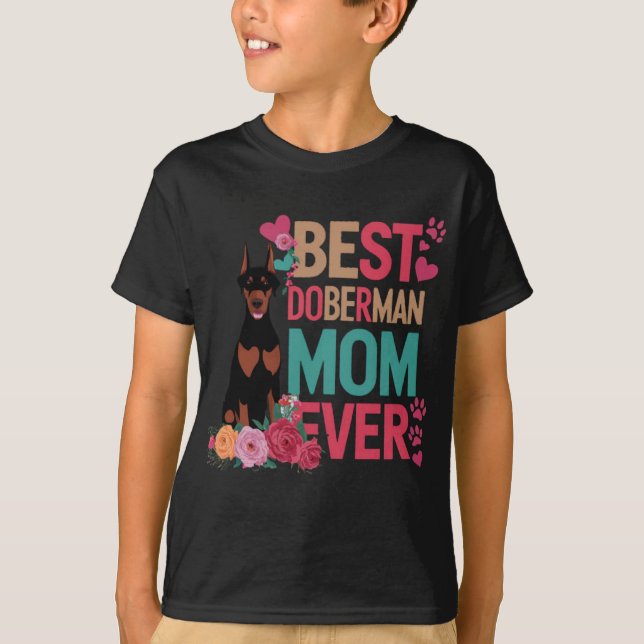T-shirt Meilleure maman Doberman de tous les temps (Devant)