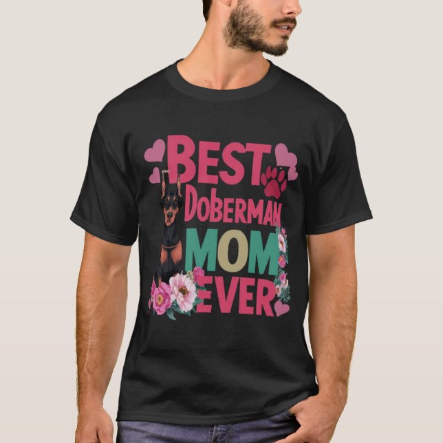 T-shirt Meilleure maman Doberman de tous les temps (Devant)