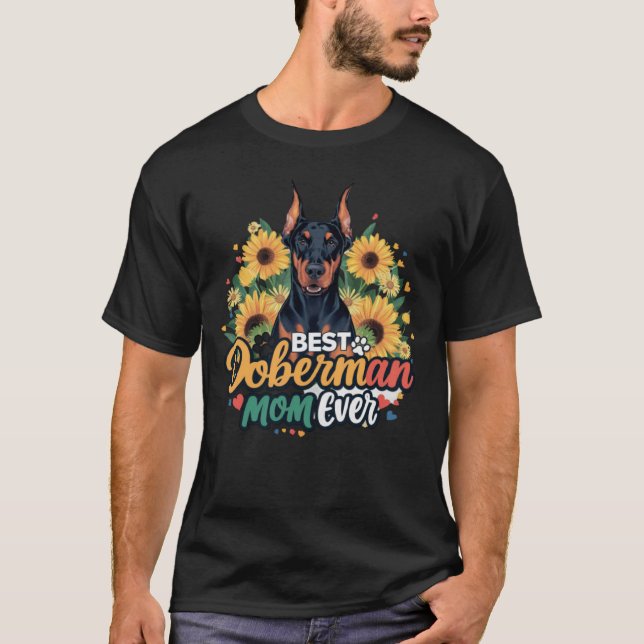 T-shirt Meilleure maman Doberman de tous les temps (Devant)