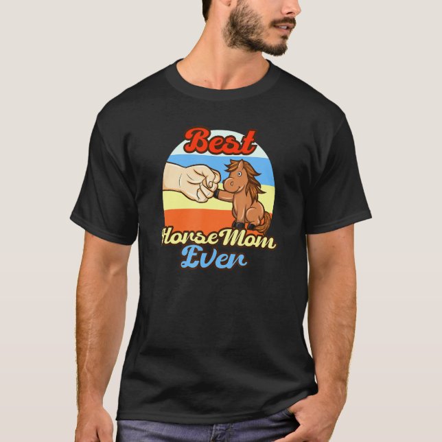 T-shirt Meilleure maman du cheval jamais T (Devant)