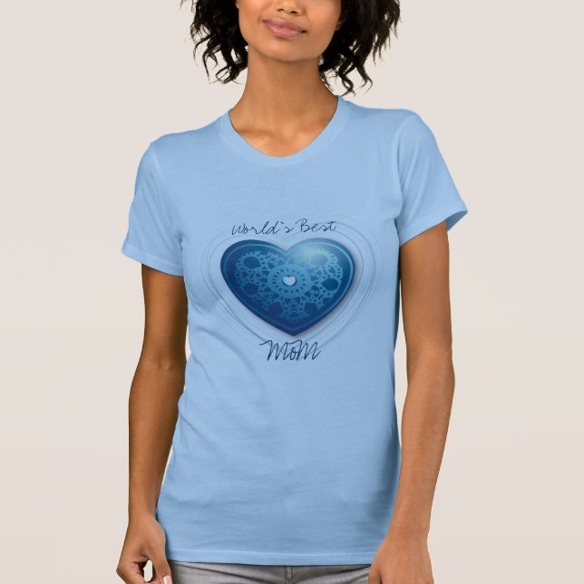 T-shirt Meilleure maman du monde, chemise (Devant)