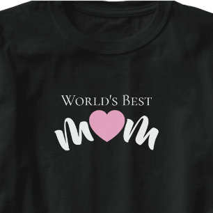 T-shirt Meilleure Maman du Monde Cœur Mignon Élégant Prati
