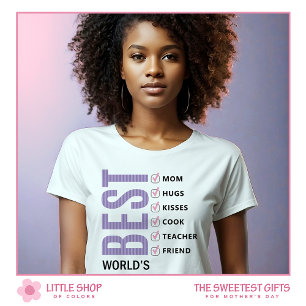 T-shirt Meilleure Maman du Monde Liste Personnalisée