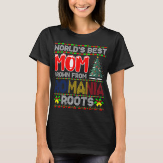 T-shirt Meilleure Maman du Monde Née en Roumanie Cadeau de