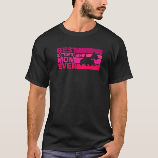 T-shirt Meilleure maman écossaise Terrier jamais (Devant)