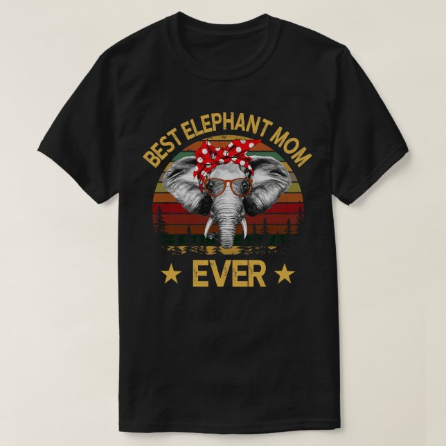 T-shirt Meilleure maman éléphante jamais (Design devant)