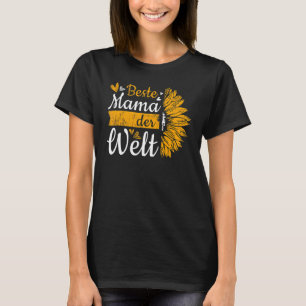 T-shirt Meilleure Maman En Allemand Fête Des Mères Fleur D
