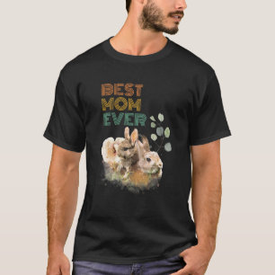T-shirt Meilleure maman Ever Mama Rabbit mignonne animal f