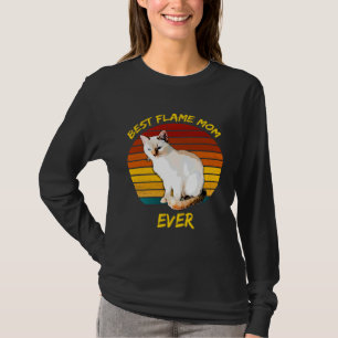 T-shirt Meilleure maman Flame Ever Chat siamois à pointes
