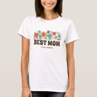 Meilleure Maman Fleur Super Retro Floral Vintage