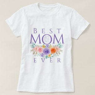 T-shirt Meilleure Maman Fleurs, Citation de la Fête des Mè