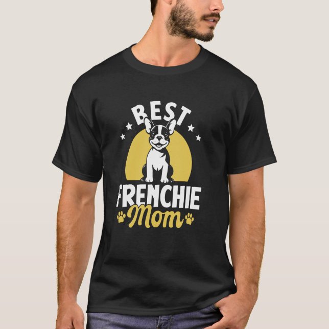 T-shirt Meilleure maman Frenchie propriétaire amante mère  (Devant)