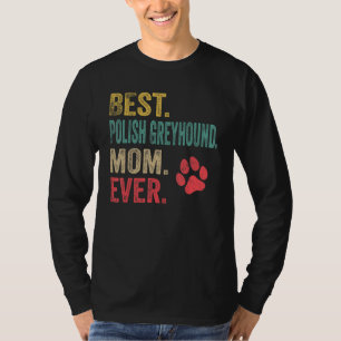T-shirt Meilleure maman Greyhound Polonais vintage de tous