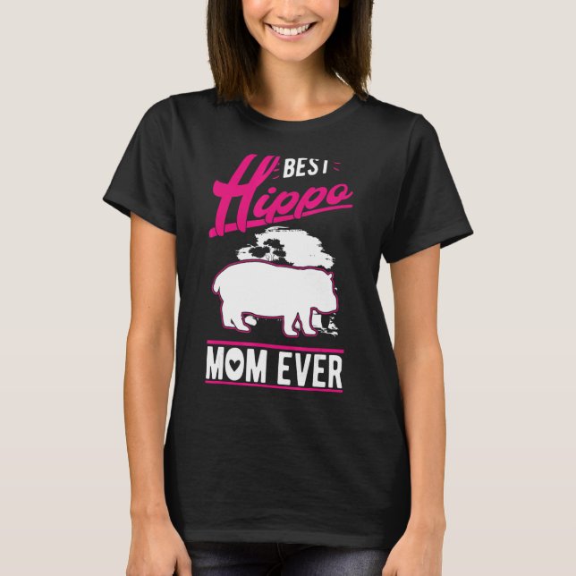 T-shirt Meilleure maman hippo jamais (Devant)