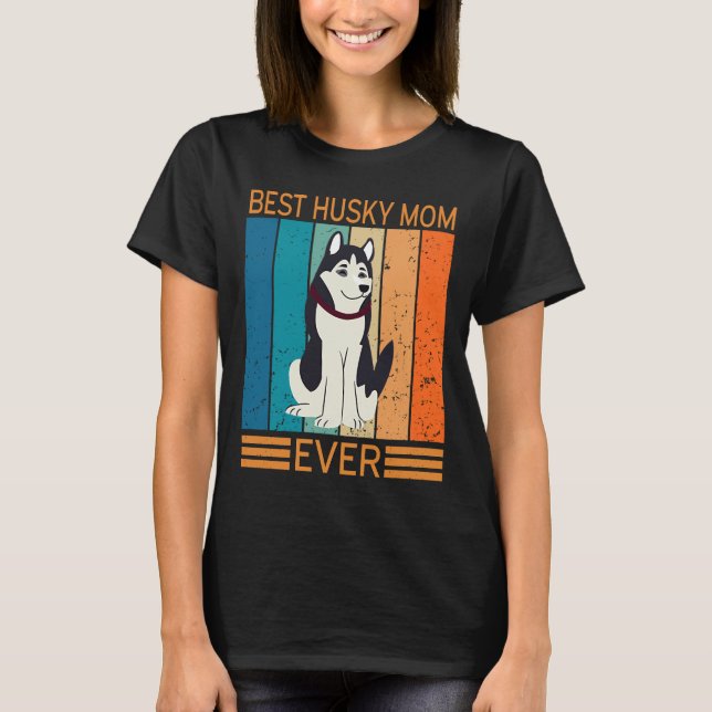 T-shirt Meilleure maman Husky Ever 5 (Devant)
