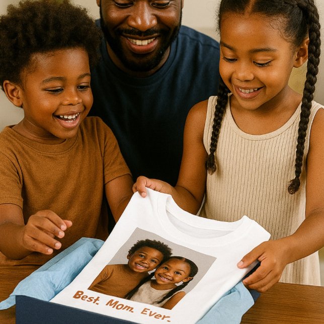 T-shirt Meilleure maman jamais avec Portrait de famille (Créateur téléchargé)