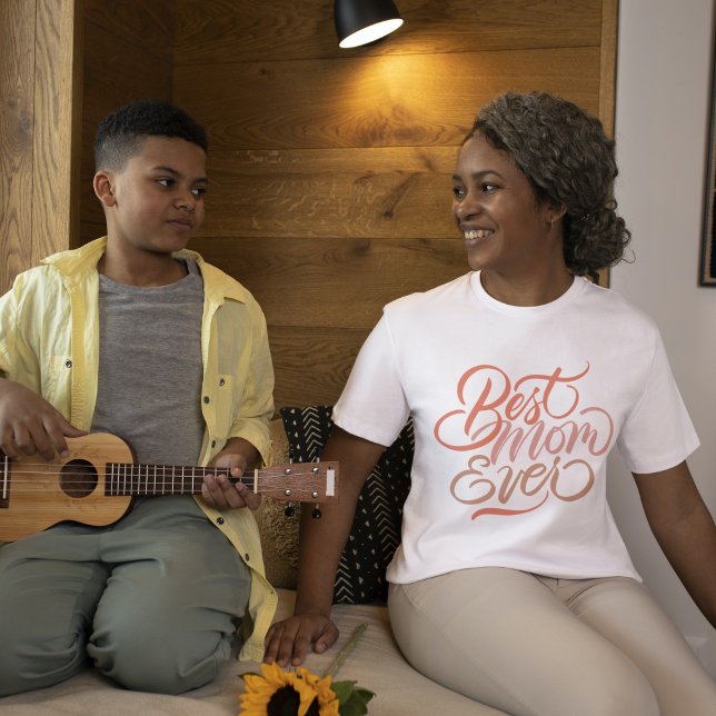 T-shirt Meilleure maman jamais Brush Calligraphie (Créateur téléchargé)