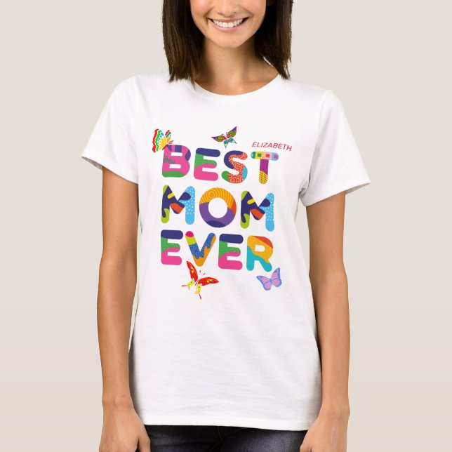 T-shirt Meilleure maman jamais colorée (Devant)