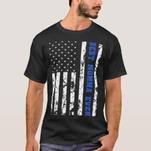 T-shirt Meilleure maman Jamais drapeau Vintage américain P