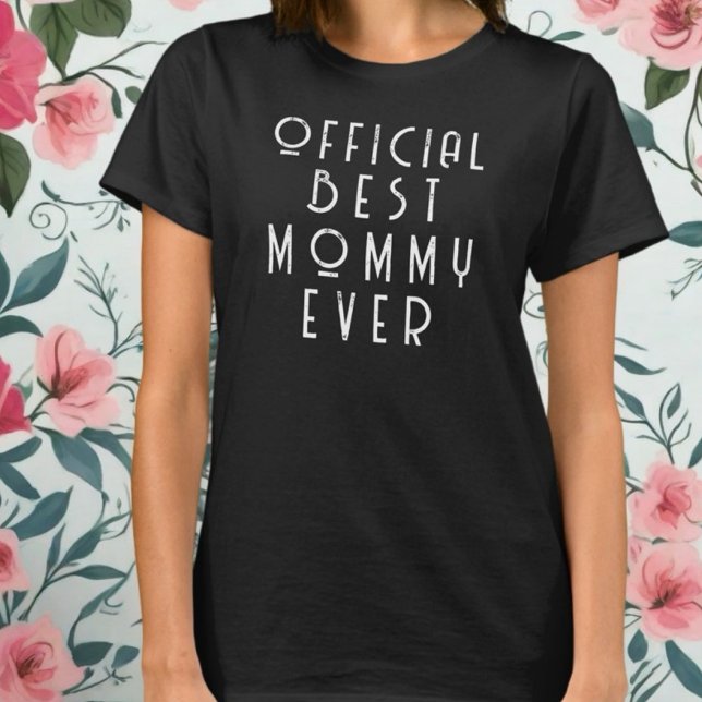 T-shirt Meilleure maman jamais officiellement monogramme t (Créateur téléchargé)