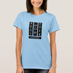 T-shirt Meilleure maman jamais Personnalisé noms d'enfants