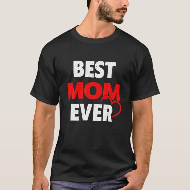 T-shirt Meilleure Maman Jamais Rétro Valentines Jour Match (Devant)