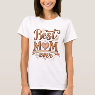 T-shirt Meilleure maman jamais typographie rustique avec c