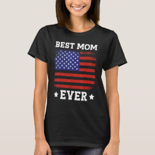 T-shirt Meilleure maman Jamais US American Flag Mère Fête