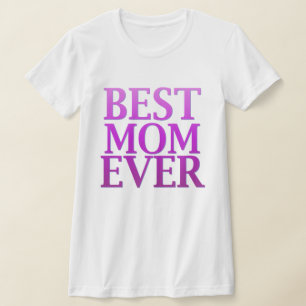 T-shirt Meilleure maman jamais violet typographie Fête des