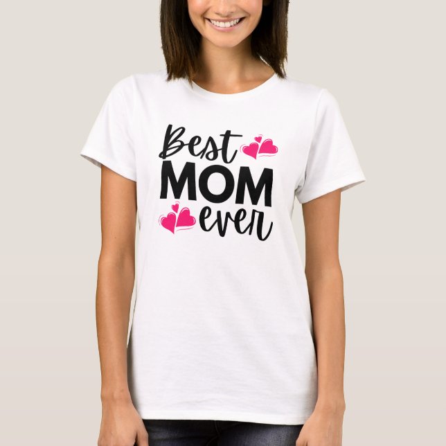 T-shirt Meilleure Maman Jour des Mères (Devant)