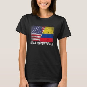 T-shirt Meilleure maman Jour des Mères Colombie Drapeau no
