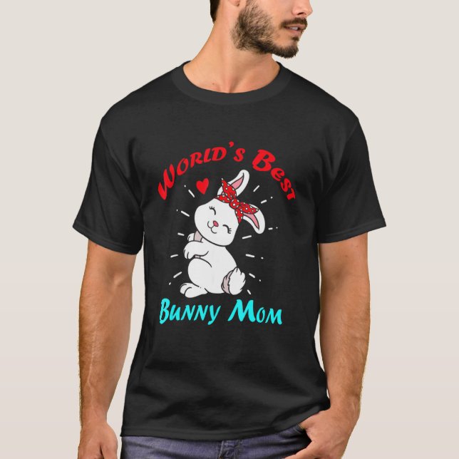 T-shirt Meilleure maman lapin du monde Vêtements femmes mi (Devant)