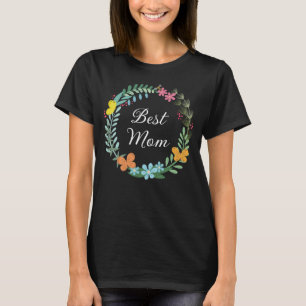 T-shirt Meilleure maman Mère Floral Papillon Vert Végétati