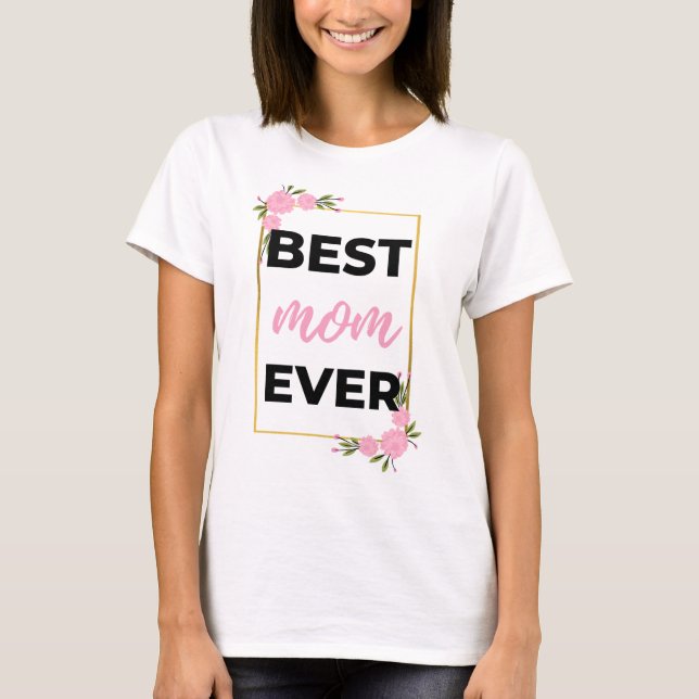 T-shirt Meilleure maman noir (Devant)