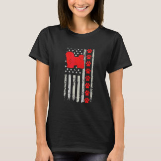 T-shirt Meilleure Maman Papa Havanais Pompiers Drapeau Amé